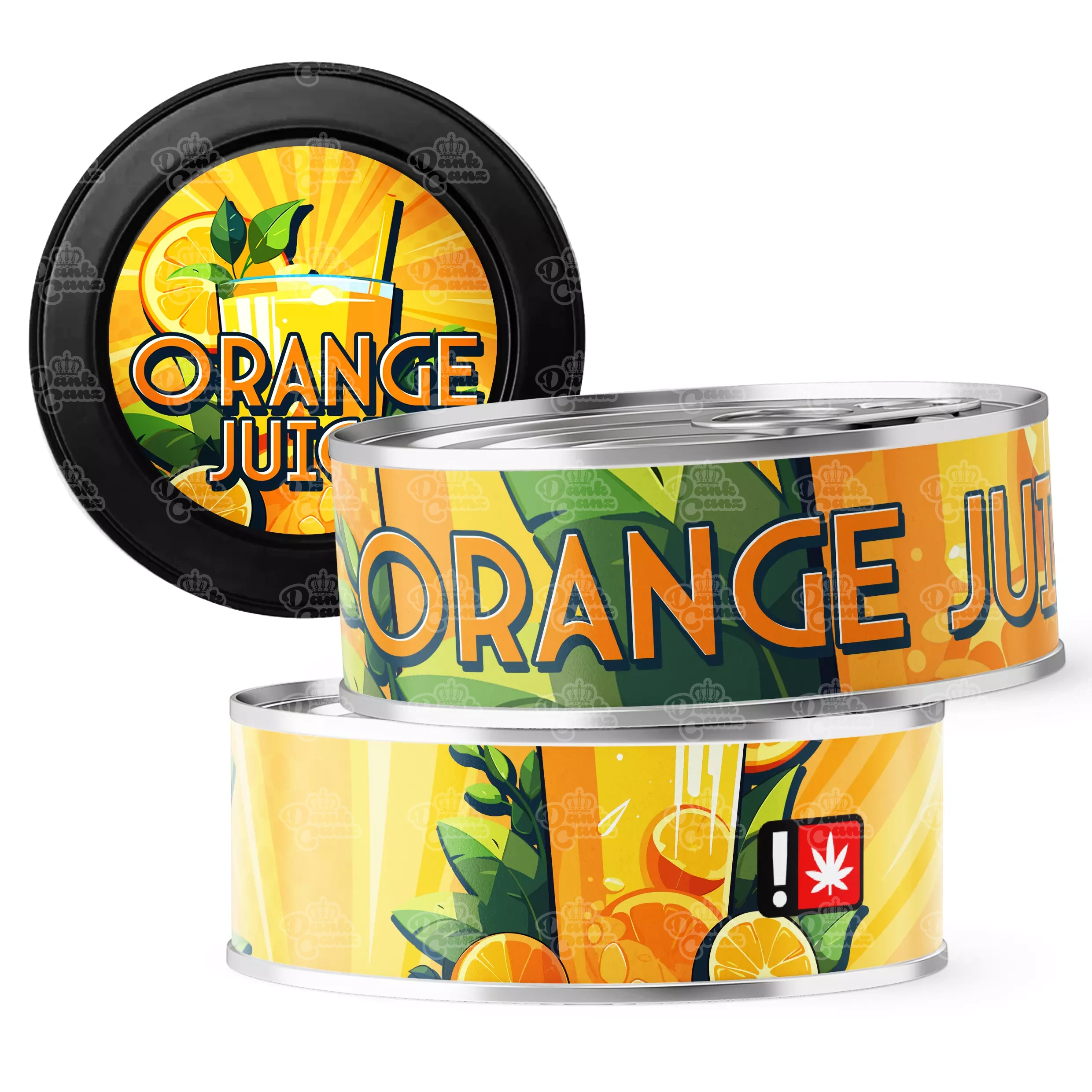 Orange Juice 3.5g Self Seal Tins - DC Packaging Custom Cannabis Packaging