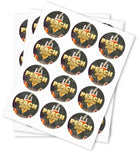 Peach Bellini Strain Stickers - DC Packaging Custom Cannabis Packaging