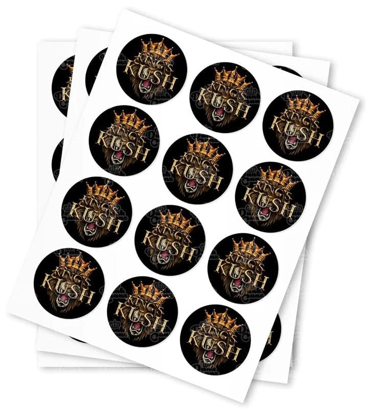 Kings Kush Strain Stickers - DC Packaging Custom Cannabis Packaging