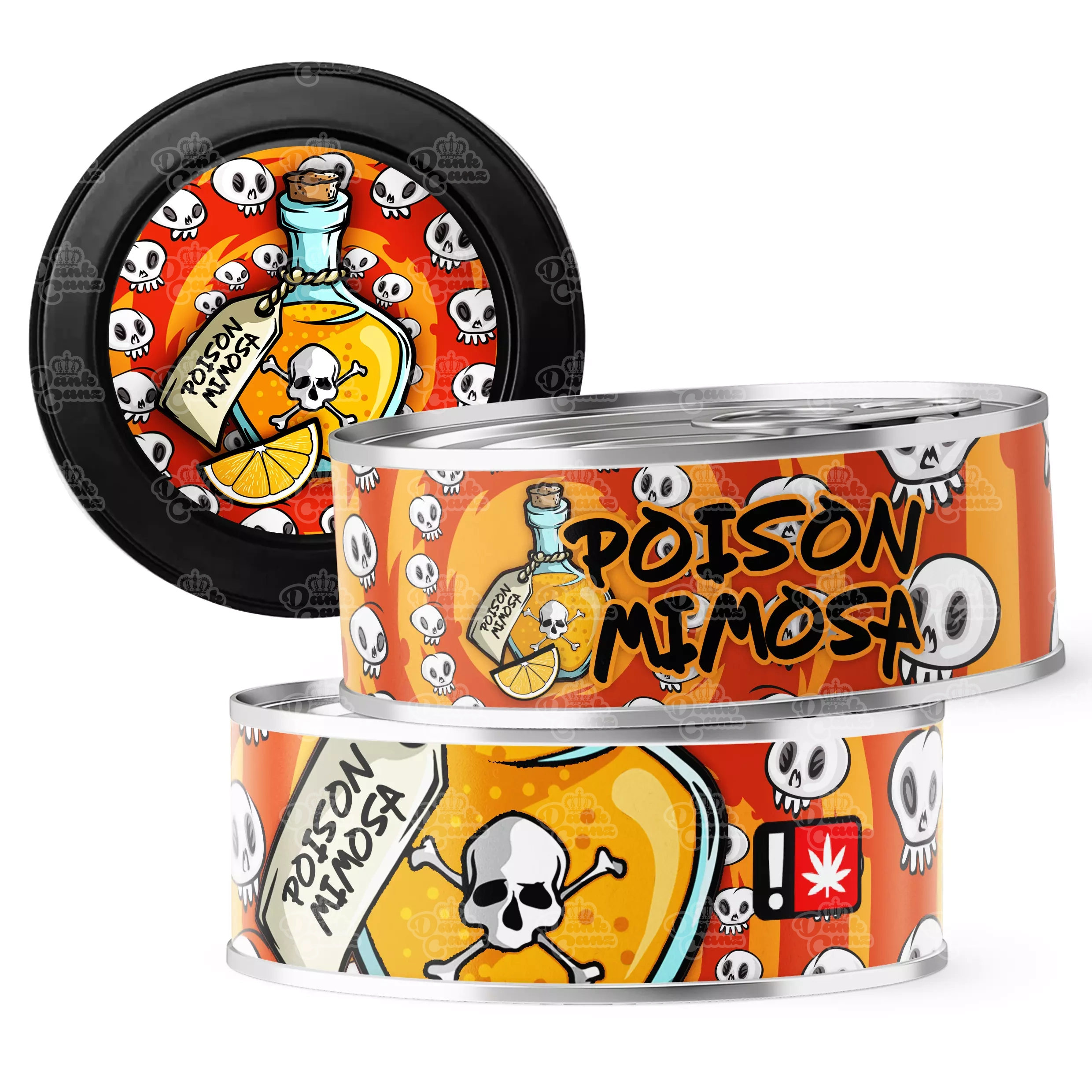 Poison Mimosa 3.5g Self Seal Tins - DC Packaging Custom Cannabis Packaging