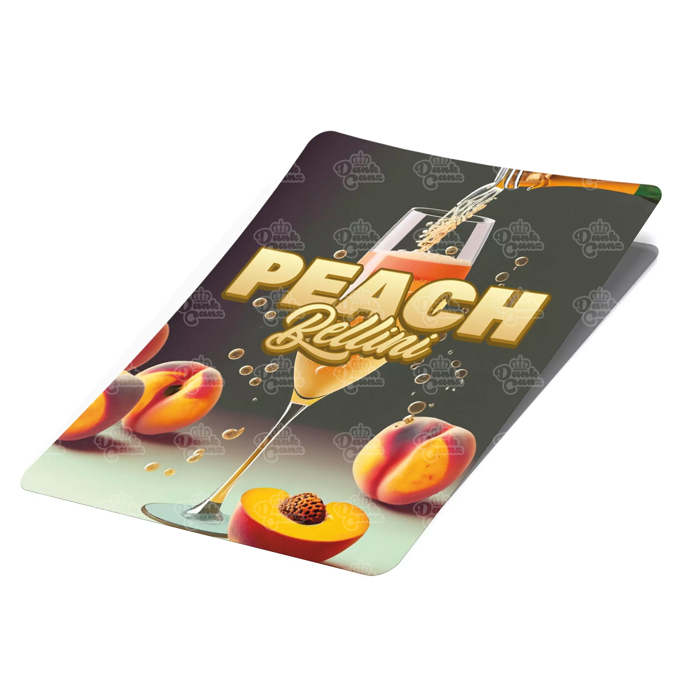 Peach Bellini Mylar Bag Labels - Labels only - DC Packaging Custom Cannabis Packaging