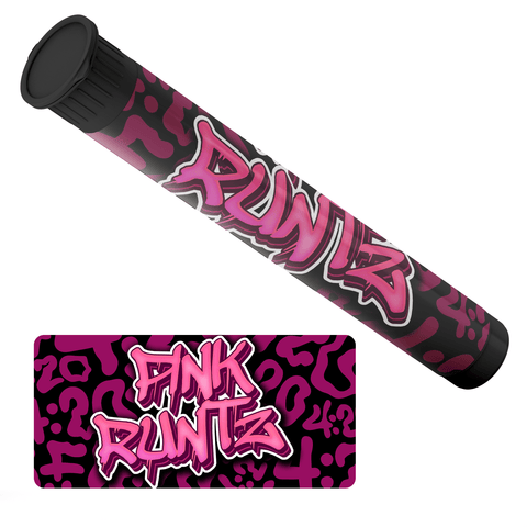 Pink Runtz Pre Roll Tubes - Labelled
