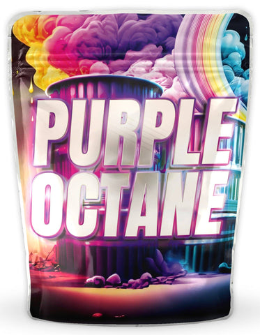 Purple Octane Mylar Bags