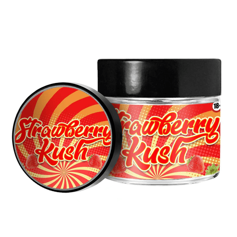 Strawberry Kush 3.5g/60ml Glass Jars - Labelled