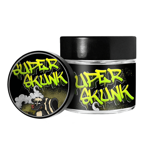 Super Skunk 3,5 g/60 ml Glasgefäße – vorbeschriftet 