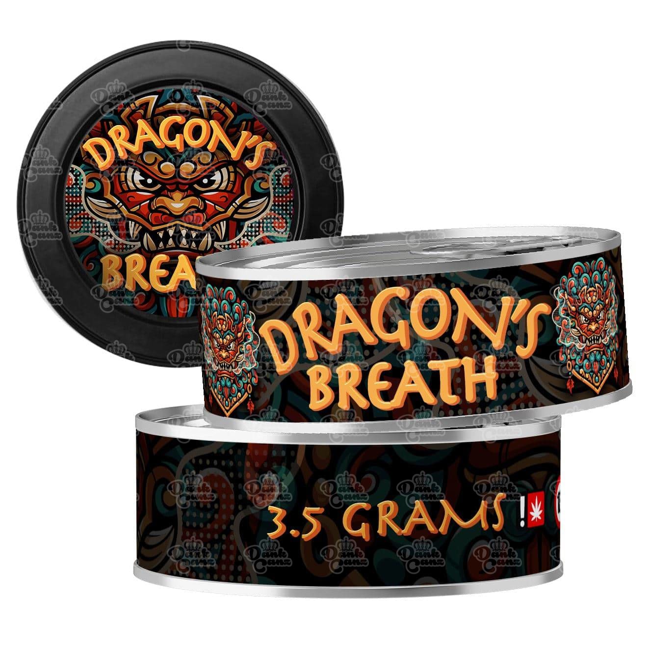 Dragons Breath 3.5g Self Seal Tins - DC Packaging Custom Cannabis Packaging