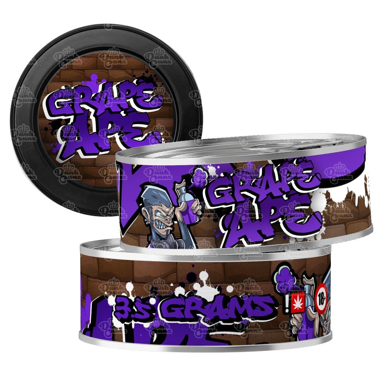 Grape Ape 3.5g Self Seal Tins - DC Packaging Custom Cannabis Packaging