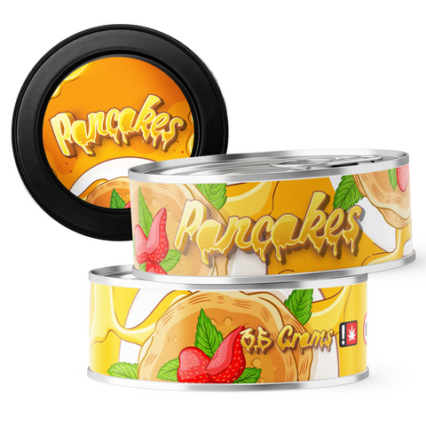 Pancakes 3.5g Self Seal Tins - DC Packaging Custom Cannabis Packaging