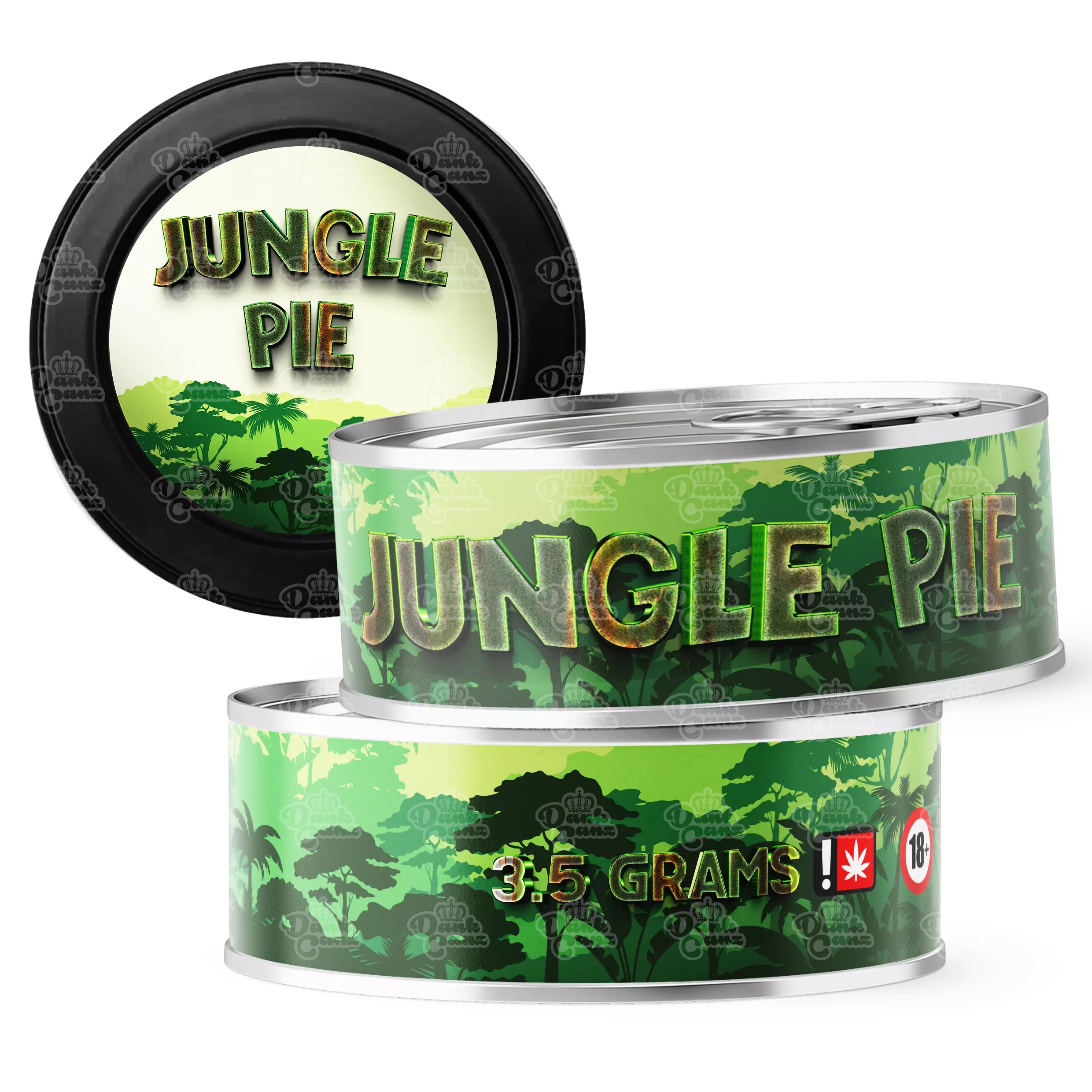 Jungle Pie 3.5g Self Seal Tins - DC Packaging Custom Cannabis Packaging