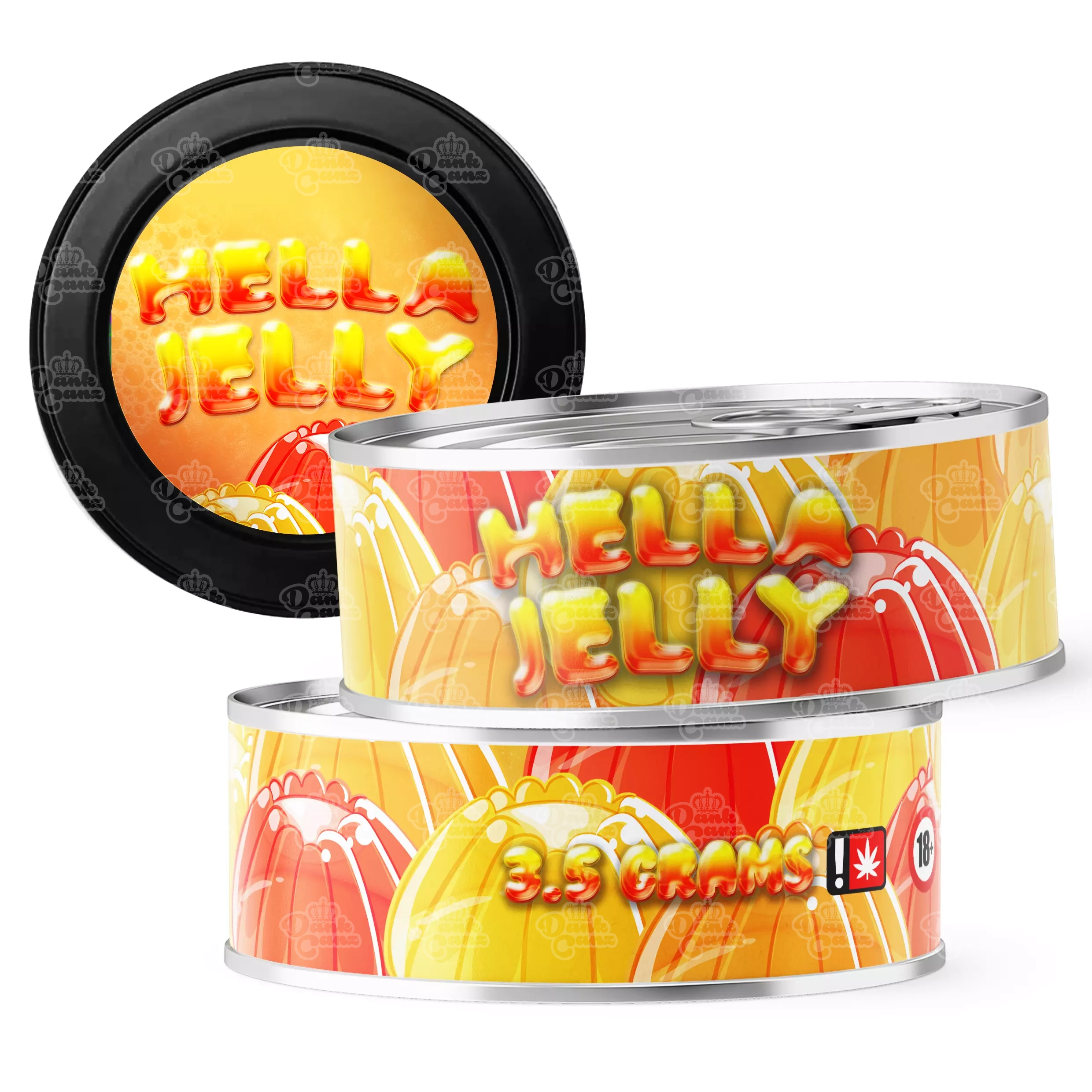 Hella Jelly 3.5g Self Seal Tins - DC Packaging Custom Cannabis Packaging