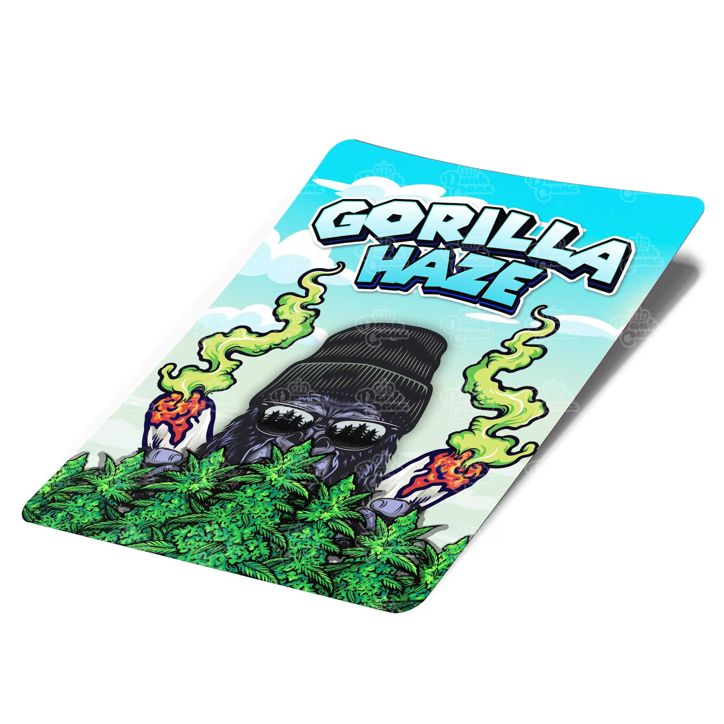 Gorilla Haze Mylar Bag Labels - Labels only - DC Packaging Custom Cannabis Packaging